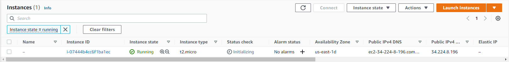 Running EC2 Instance